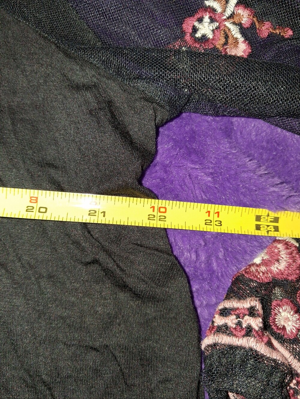 Maurices Black Long-Sleeve Embroidered Boho Top - Picture 4 of 5